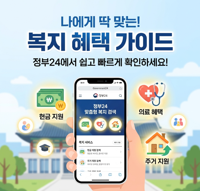정부24 지원금 및 복지 혜택 조회 방법 (초보자 가이드)